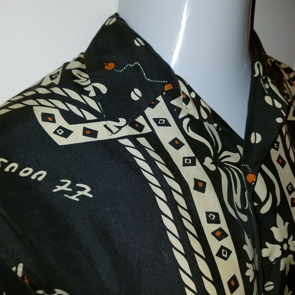 SOLD - Beautiful silk blouse in earth tones - Picture 2 of 6